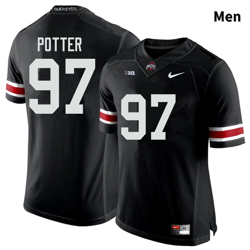 Ohio State Buckeyes Noah Potter Men's #97 Black Authentic Stitched College Football Jersey